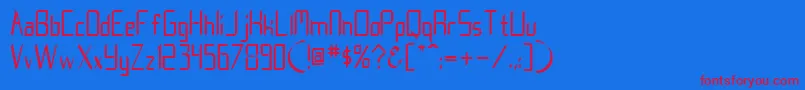 TrekGeneration2 Font – Red Fonts on Blue Background