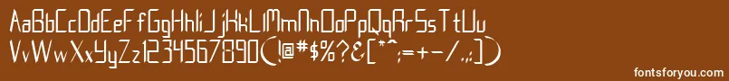 フォントTrekGeneration2 – 茶色の背景に白い文字