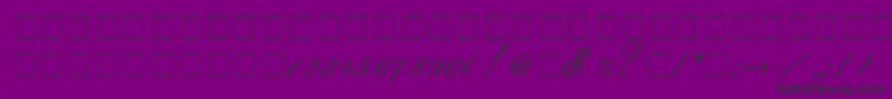 OldClassic-fontti – mustat fontit violetilla taustalla