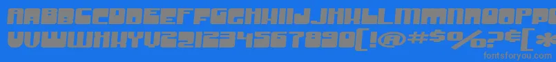 SfGrooveMachineExtended-fontti – harmaat kirjasimet sinisellä taustalla