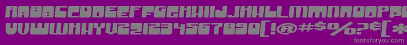 SfGrooveMachineExtended-fontti – harmaat kirjasimet violetilla taustalla