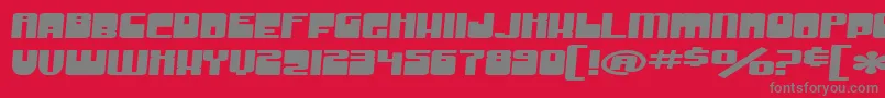 SfGrooveMachineExtended-Schriftart – Graue Schriften auf rotem Hintergrund