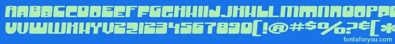 SfGrooveMachineExtended Font – Green Fonts on Blue Background