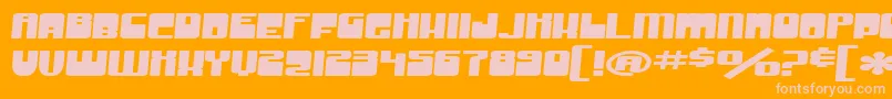 SfGrooveMachineExtended Font – Pink Fonts on Orange Background