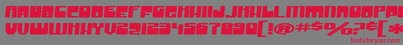 SfGrooveMachineExtended-Schriftart – Rote Schriften auf grauem Hintergrund