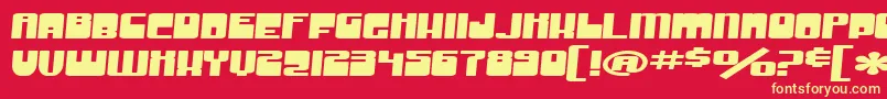 SfGrooveMachineExtended Font – Yellow Fonts on Red Background