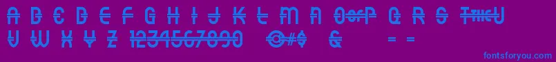 Luncheon Font – Blue Fonts on Purple Background