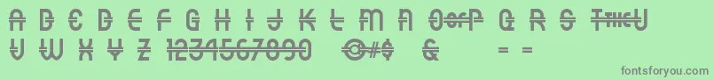 フォントLuncheon – 緑の背景に灰色の文字