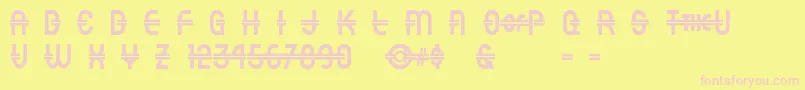 Luncheon Font – Pink Fonts on Yellow Background