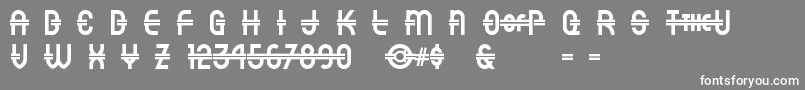 フォントLuncheon – 灰色の背景に白い文字