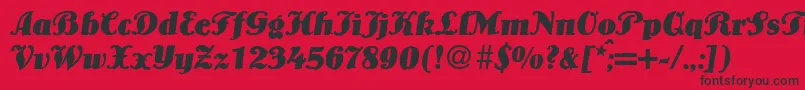 LouisBolditalicDb Font – Black Fonts on Red Background