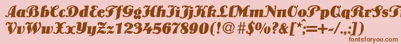 LouisBolditalicDb Font – Brown Fonts on Pink Background