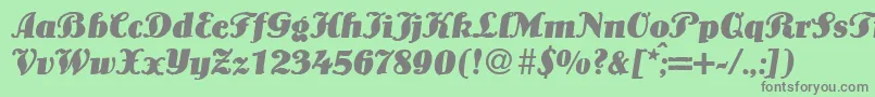 フォントLouisBolditalicDb – 緑の背景に灰色の文字