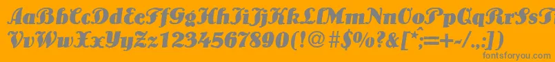 LouisBolditalicDb-Schriftart – Graue Schriften auf orangefarbenem Hintergrund