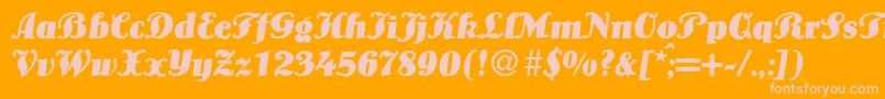 LouisBolditalicDb Font – Pink Fonts on Orange Background