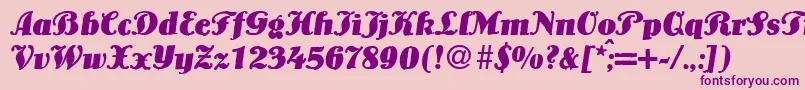LouisBolditalicDb Font – Purple Fonts on Pink Background
