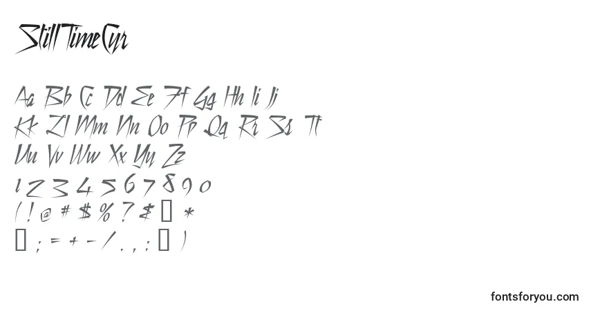 Fuente StillTimeCyr - alfabeto, números, caracteres especiales