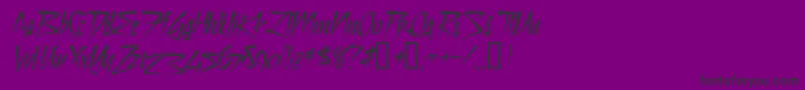 StillTimeCyr Font – Black Fonts on Purple Background