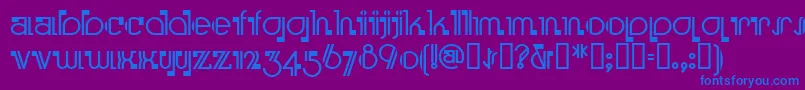 Boomeringuenf Font – Blue Fonts on Purple Background