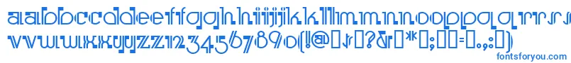 Шрифт Boomeringuenf – синие шрифты
