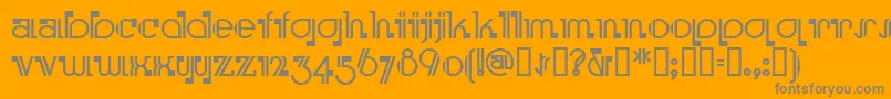 フォントBoomeringuenf – オレンジの背景に灰色の文字