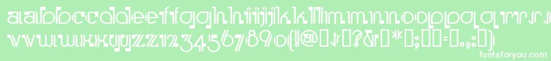 Boomeringuenf Font – White Fonts on Green Background