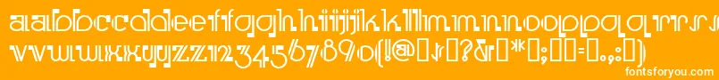 Boomeringuenf Font – White Fonts on Orange Background