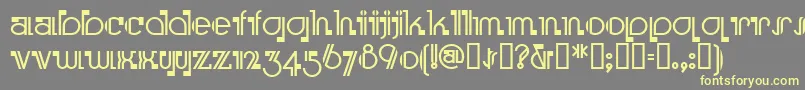 Boomeringuenf Font – Yellow Fonts on Gray Background