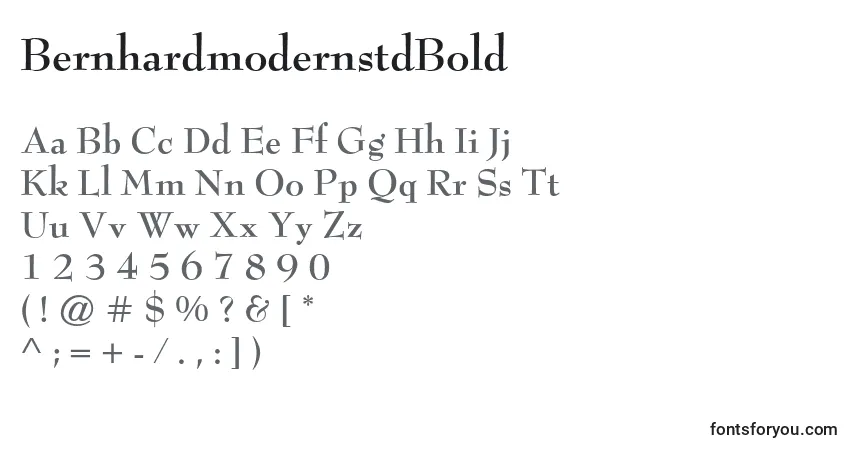 Шрифт BernhardmodernstdBold – алфавит, цифры, специальные символы