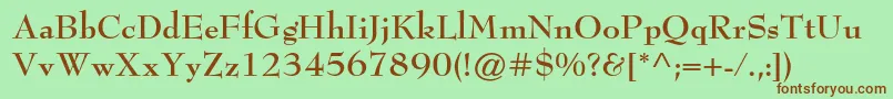 BernhardmodernstdBold Font – Brown Fonts on Green Background