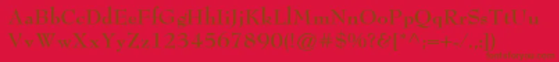 Lisätietoja BernhardmodernstdBold-fontista BernhardmodernstdBold-fontti – ruskeat fontit punaisella taustalla