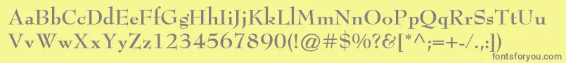 BernhardmodernstdBold Font – Gray Fonts on Yellow Background