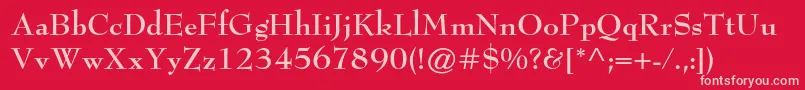BernhardmodernstdBold Font – Pink Fonts on Red Background