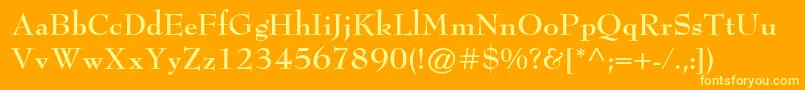 BernhardmodernstdBold Font – Yellow Fonts on Orange Background