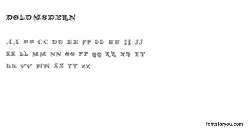 Czcionka DOldModern2 – alfabet, cyfry, specjalne znaki