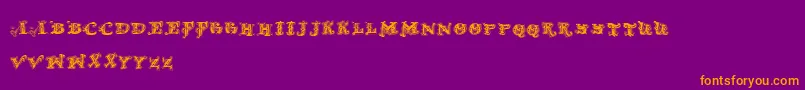 DOldModern2 Font – Orange Fonts on Purple Background