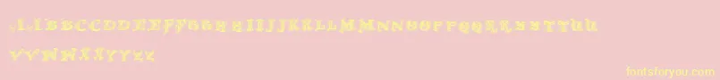 DOldModern2 Font – Yellow Fonts on Pink Background