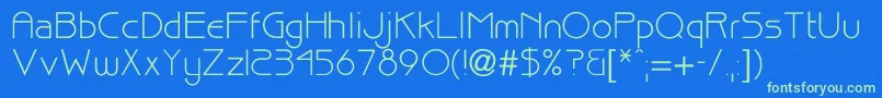 Billuy Font – Green Fonts on Blue Background