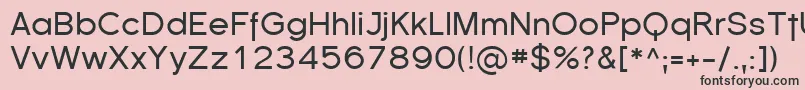 Sfflorencesans-Schriftart – Schwarze Schriften auf rosa Hintergrund