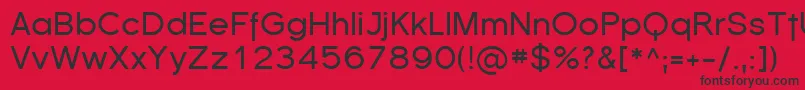 Czcionka Sfflorencesans – czarne czcionki na czerwonym tle