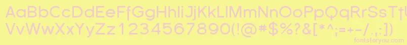 Sfflorencesans Font – Pink Fonts on Yellow Background