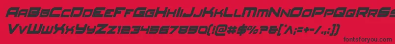 Redrocketcondital Font – Black Fonts on Red Background