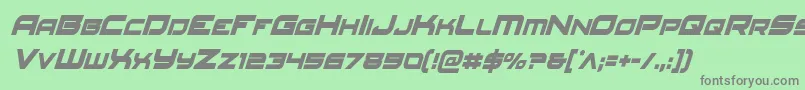 Redrocketcondital Font – Gray Fonts on Green Background