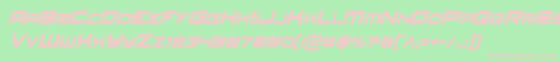 Redrocketcondital Font – Pink Fonts on Green Background