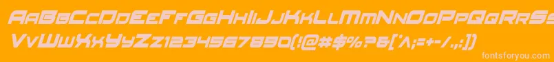 Redrocketcondital Font – Pink Fonts on Orange Background