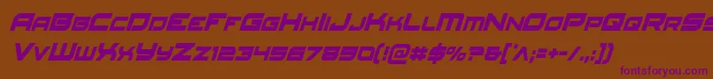 Redrocketcondital Font – Purple Fonts on Brown Background