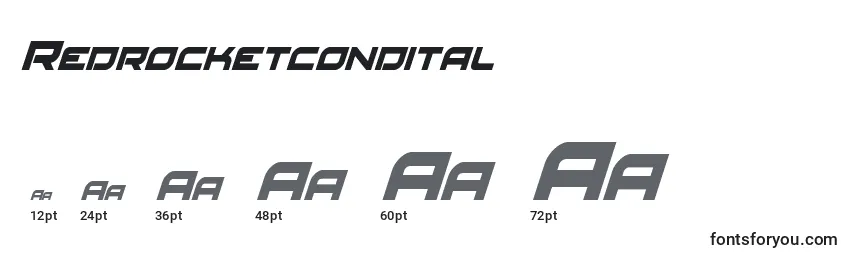 Redrocketcondital Font Sizes