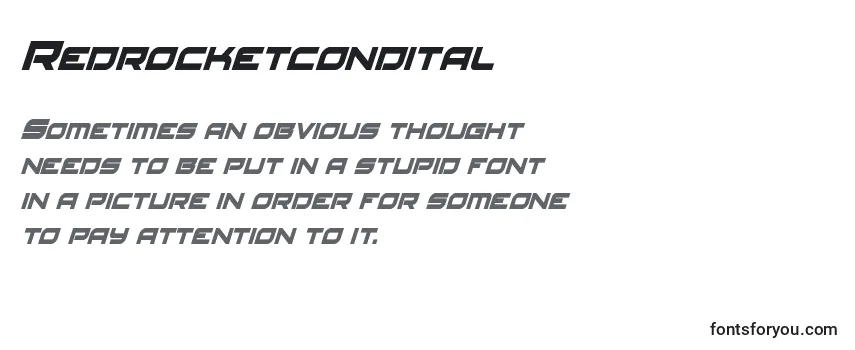 Redrocketcondital Font