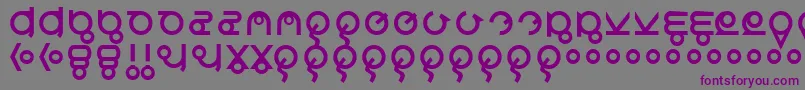 Шрифт RoswellWreckage – фиолетовые шрифты на сером фоне