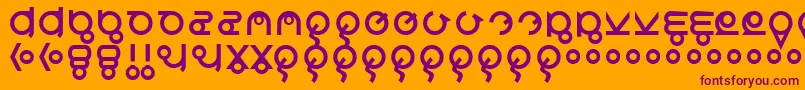 RoswellWreckage-fontti – violetit fontit oranssilla taustalla